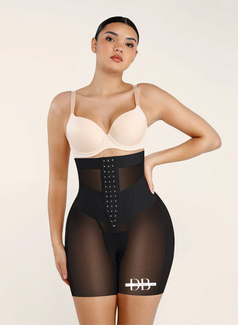 DEEBODY Women Breathable Hip Enhancer Seamless Tummy Control Panty Shapewear Bbl Shorts High Waist Postpartum Compression Panties