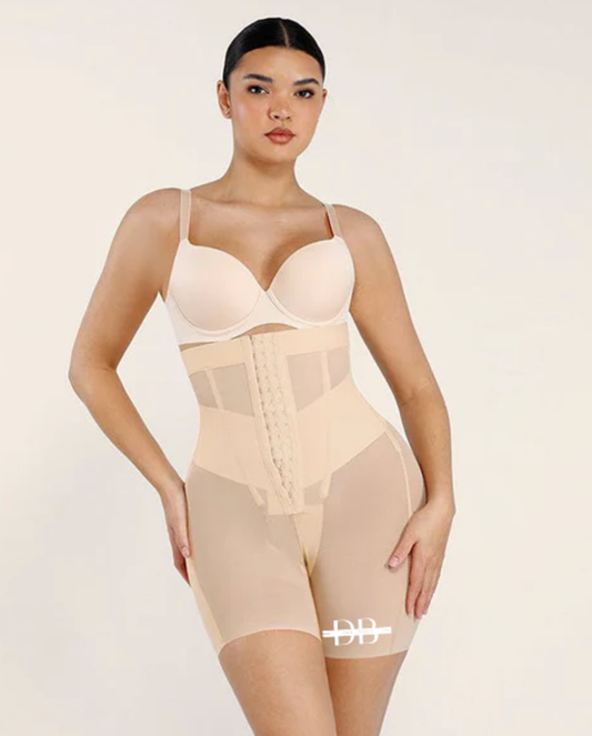 DEEBODY Women Breathable Hip Enhancer Seamless Tummy Control Panty Shapewear Bbl Shorts High Waist Postpartum Compression Panties