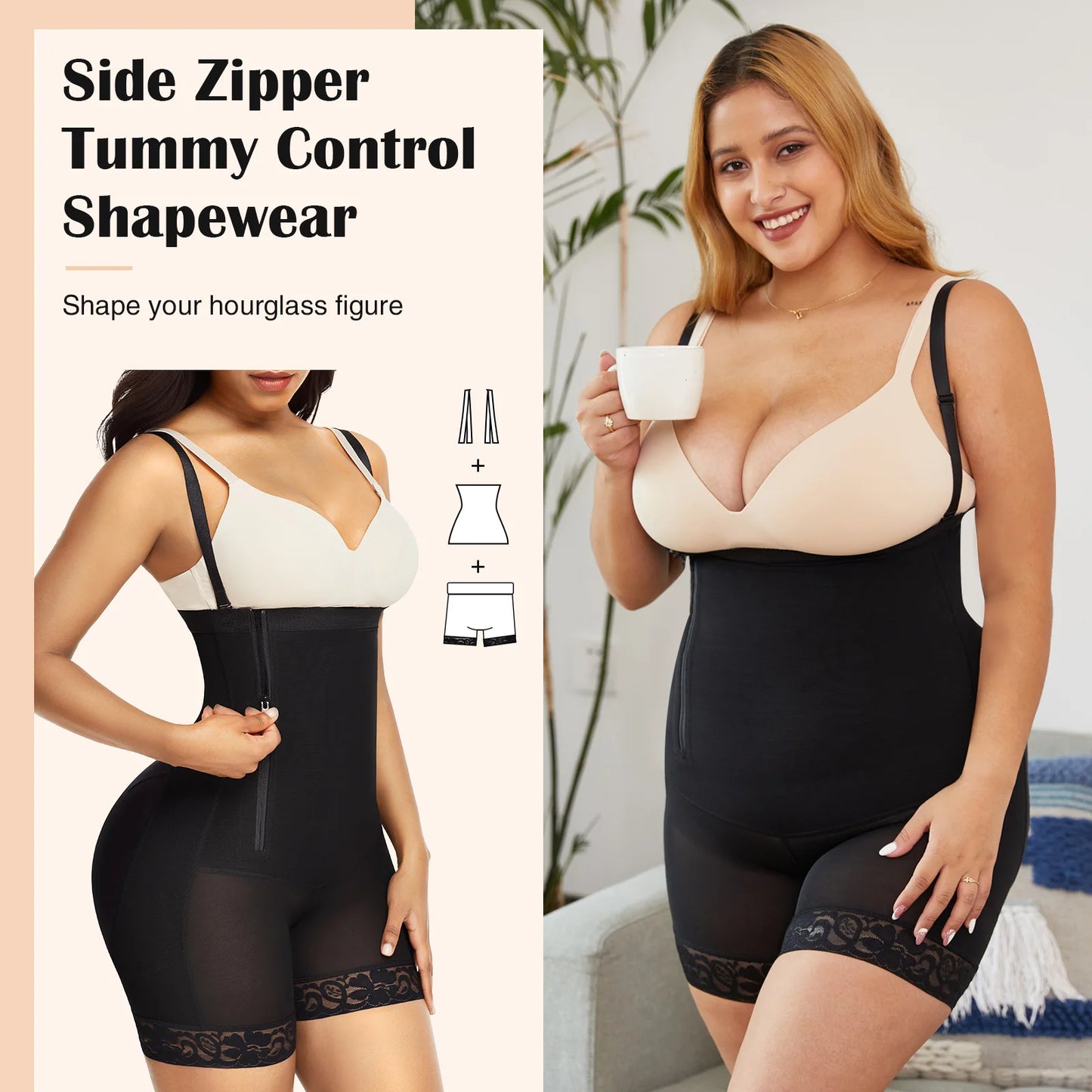 Body Shaper Slimming Shapewear Waist Trainer Seamless Bodysuit Tummy Control Panties Push Up Butt Lifter Corset Underwear