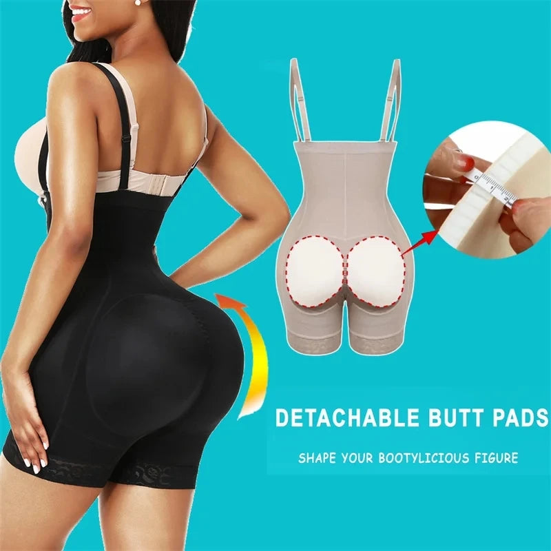 High Waist Trainer Fajas Colombianas Fake Ass Butt Lifter Hip Pads Enhancer Corset Shapewear Body Shaper Push Up Thigh Trimmer