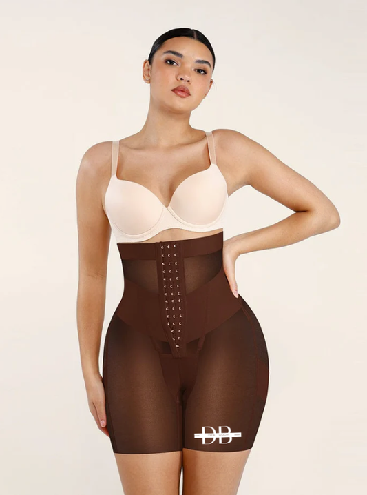 DEEBODY Women Breathable Hip Enhancer Seamless Tummy Control Panty Shapewear Bbl Shorts High Waist Postpartum Compression Panties